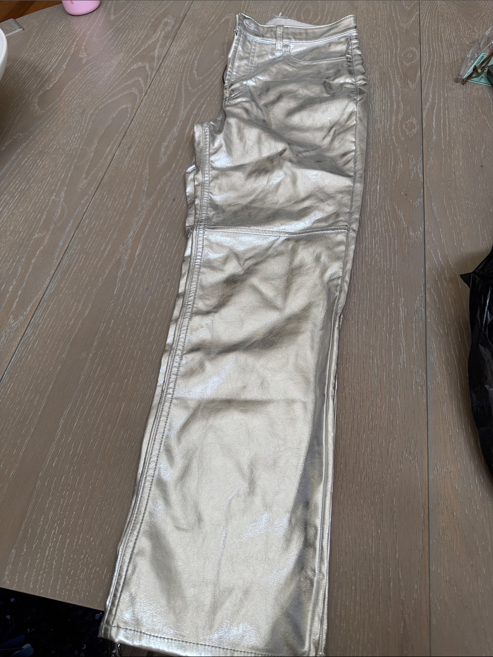 NWT Gap silver leather pants